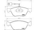 HELLA PAGID Sada brzdovch destiek HPG 8DB 355 007-931, 8DB 355 007-931