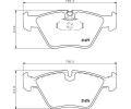 HELLA PAGID Sada brzdovch destiek HPG 8DB 355 007-961, 8DB 355 007-961