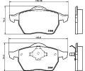 HELLA PAGID Sada brzdovch destiek HPG 8DB 355 008-001, 8DB 355 008-001