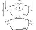 HELLA PAGID Sada brzdovch destiek HPG 8DB 355 008-021, 8DB 355 008-021