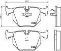 HELLA PAGID Sada brzdovch destiek HPG 8DB 355 008-121, 8DB 355 008-121