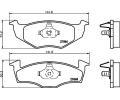 HELLA PAGID Sada brzdovch destiek HPG 8DB 355 008-351, 8DB 355 008-351