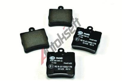 HELLA PAGID Sada brzdovch destiek HPG 8DB 355 008-461, 8DB 355 008-461
