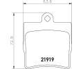 HELLA PAGID Sada brzdovch destiek HPG 8DB 355 008-461, 8DB 355 008-461