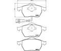 HELLA PAGID Sada brzdovch destiek HPG 8DB 355 008-471, 8DB 355 008-471