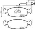 HELLA PAGID Sada brzdovch destiek ‐ HPG 8DB 355 008-521