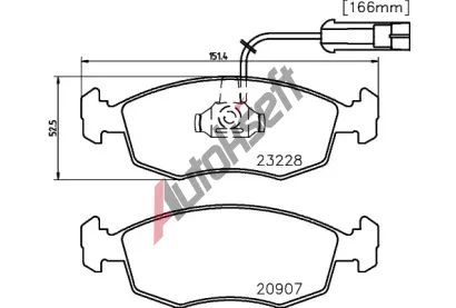 HELLA PAGID Sada brzdovch destiek HPG 8DB 355 008-521, 8DB 355 008-521