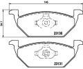 HELLA PAGID Sada brzdovch destiek HPG 8DB 355 008-591, 8DB 355 008-591