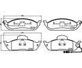 HELLA PAGID Sada brzdovch destiek HPG 8DB 355 008-661, 8DB 355 008-661
