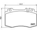 HELLA PAGID Sada brzdovch destiek HPG 8DB 355 008-691, 8DB 355 008-691