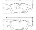 HELLA PAGID Sada brzdovch destiek HPG 8DB 355 008-741, 8DB 355 008-741