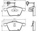 HELLA PAGID Sada brzdovch destiek HPG 8DB 355 008-921, 8DB 355 008-921