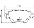 HELLA PAGID Sada brzdovch destiek HPG 8DB 355 009-081, 8DB 355 009-081