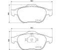 HELLA PAGID Sada brzdovch destiek HPG 8DB 355 009-101, 8DB 355 009-101
