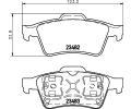 HELLA PAGID Sada brzdovch destiek HPG 8DB 355 009-121, 8DB 355 009-121