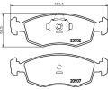 HELLA PAGID Sada brzdovch destiek HPG 8DB 355 009-131, 8DB 355 009-131