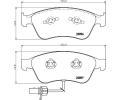 HELLA PAGID Sada brzdovch destiek HPG 8DB 355 009-211, 8DB 355 009-211