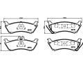 HELLA PAGID Sada brzdovch destiek HPG 8DB 355 009-241, 8DB 355 009-241