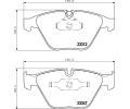 HELLA PAGID Sada brzdovch destiek HPG 8DB 355 009-271, 8DB 355 009-271