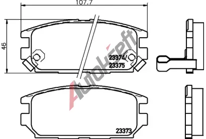 HELLA PAGID Sada brzdovch destiek HPG 8DB 355 009-291, 8DB 355 009-291