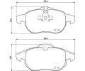 HELLA PAGID Sada brzdovch destiek HPG 8DB 355 009-311, 8DB 355 009-311