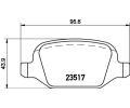 HELLA PAGID Sada brzdovch destiek HPG 8DB 355 009-361, 8DB 355 009-361