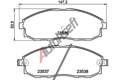 HELLA PAGID Sada brzdovch destiek HPG 8DB 355 009-381, 8DB 355 009-381