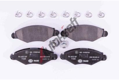 HELLA PAGID Sada brzdovch destiek HPG 8DB 355 009-411, 8DB 355 009-411