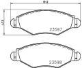 HELLA PAGID Sada brzdovch destiek HPG 8DB 355 009-411, 8DB 355 009-411