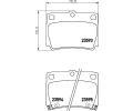 HELLA PAGID Sada brzdovch destiek HPG 8DB 355 009-501, 8DB 355 009-501