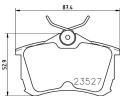 HELLA PAGID Sada brzdovch destiek HPG 8DB 355 009-511, 8DB 355 009-511