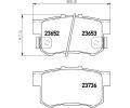 HELLA PAGID Sada brzdovch destiek HPG 8DB 355 009-581, 8DB 355 009-581