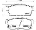 HELLA PAGID Sada brzdovch destiek HPG 8DB 355 009-631, 8DB 355 009-631