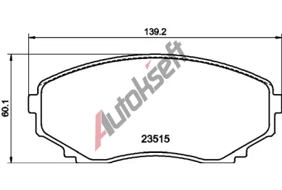 HELLA PAGID Sada brzdovch destiek HPG 8DB 355 009-641, 8DB 355 009-641