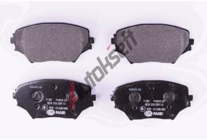 HELLA PAGID Sada brzdovch destiek HPG 8DB 355 009-741, 8DB 355 009-741