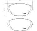 HELLA PAGID Sada brzdovch destiek HPG 8DB 355 009-741, 8DB 355 009-741