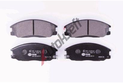 HELLA PAGID Sada brzdovch destiek HPG 8DB 355 009-991, 8DB 355 009-991