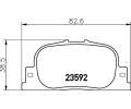 HELLA PAGID Sada brzdovch destiek HPG 8DB 355 010-001, 8DB 355 010-001