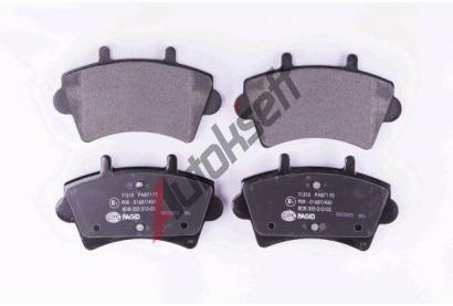HELLA PAGID Sada brzdovch destiek HPG 8DB 355 010-021, 8DB 355 010-021