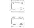 HELLA PAGID Sada brzdovch destiek HPG 8DB 355 010-101, 8DB 355 010-101