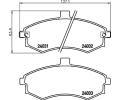 HELLA PAGID Sada brzdovch destiek HPG 8DB 355 010-481, 8DB 355 010-481