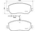 HELLA PAGID Sada brzdovch destiek HPG 8DB 355 010-501, 8DB 355 010-501