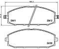 HELLA PAGID Sada brzdovch destiek HPG 8DB 355 010-511, 8DB 355 010-511