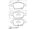 HELLA PAGID Sada brzdovch destiek HPG 8DB 355 010-581, 8DB 355 010-581