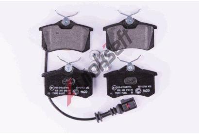 HELLA PAGID Sada brzdovch destiek HPG 8DB 355 010-781, 8DB 355 010-781