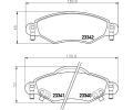 HELLA PAGID Sada brzdovch destiek HPG 8DB 355 010-791, 8DB 355 010-791