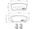 HELLA PAGID Sada brzdovch destiek HPG 8DB 355 010-811, 8DB 355 010-811
