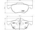 HELLA PAGID Sada brzdovch destiek HPG 8DB 355 010-831, 8DB 355 010-831