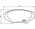 HELLA PAGID Sada brzdovch destiek HPG 8DB 355 010-881, 8DB 355 010-881
