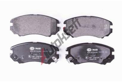 HELLA PAGID Sada brzdovch destiek HPG 8DB 355 010-991, 8DB 355 010-991